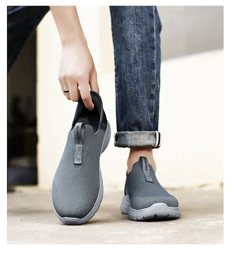 Title 7, Sapatos de malha respirável plus size masculino...