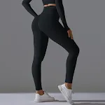 Calças de yoga femininas nude de cintura alta sem costura, ajuste fino e fitness, sensação natural e confortável. — foto 12