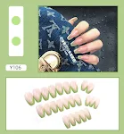 Unhas Postiças Wearable Longas e Curtas Removíveis, Estilo Celebridade, Noiva, Estudante, Grávida, Unhas Prontas para Usar — foto 8