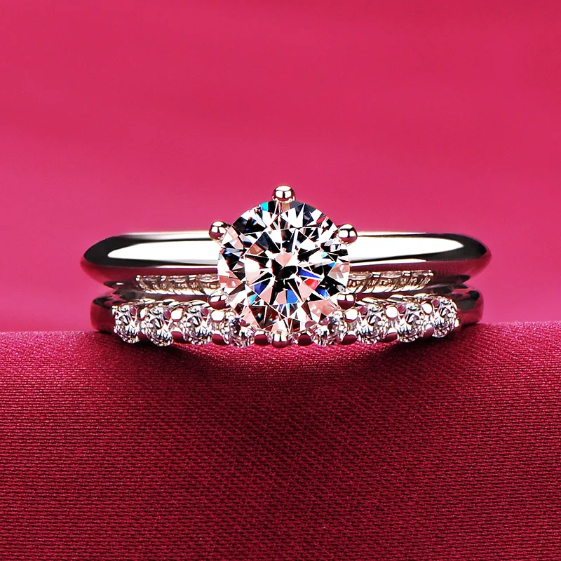 Anel de casamento feminino de moda europeia e americana, design elegante, ideal para noivas e celebrações de amor, um símbolo duradouro. — foto 3