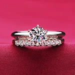 Anel de casamento feminino de moda europeia e americana, design elegante, ideal para noivas e celebrações de amor, um símbolo duradouro. — foto 3