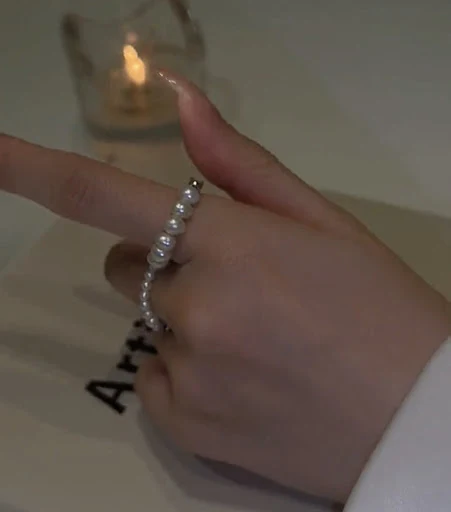 Title 1, Anel de emenda com diamante e pérola de água do...