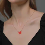 Colar de borboleta de cristal e vidro estilo celebridade da internet, um acessório elegante e moderno para mulheres que buscam um toque de brilho. — foto 10