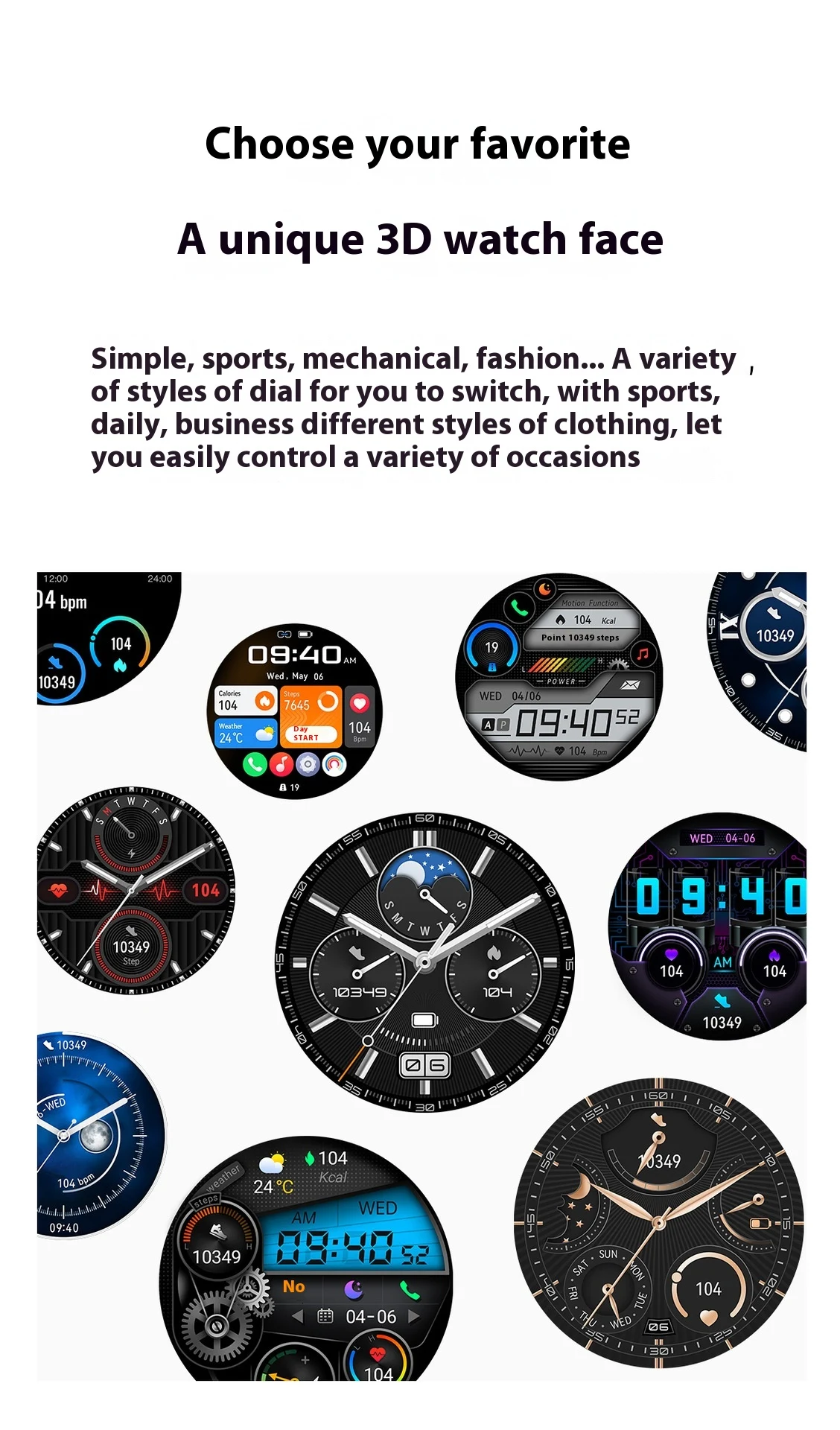 Title 3, Smartwatch Bluetooth com chamadas, monitorament...