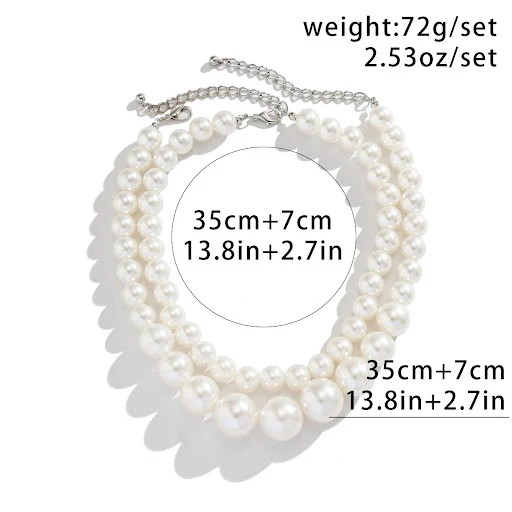 Title 1, Overdreven Grote Parel Grace Choker voor dames....