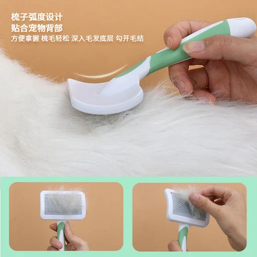 Pet Hair Shedding Comb Dog Cat Brush Grooming Long Hair Indoor Cats Brush Hair Remover Cleaning Beauty Slicker Pet Suppl — photo 5
