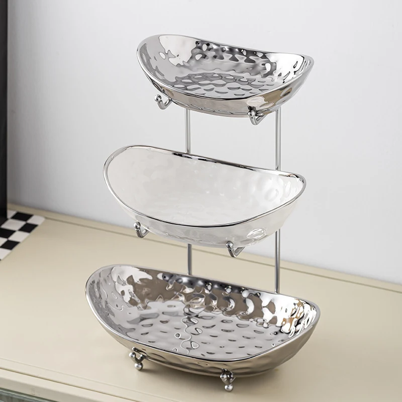 Affordable Luxury Style Multi-layer Fruit Plate Snack Set Storage Plate Perfect for Elegant Snack and Fruit Presentation — photo 17