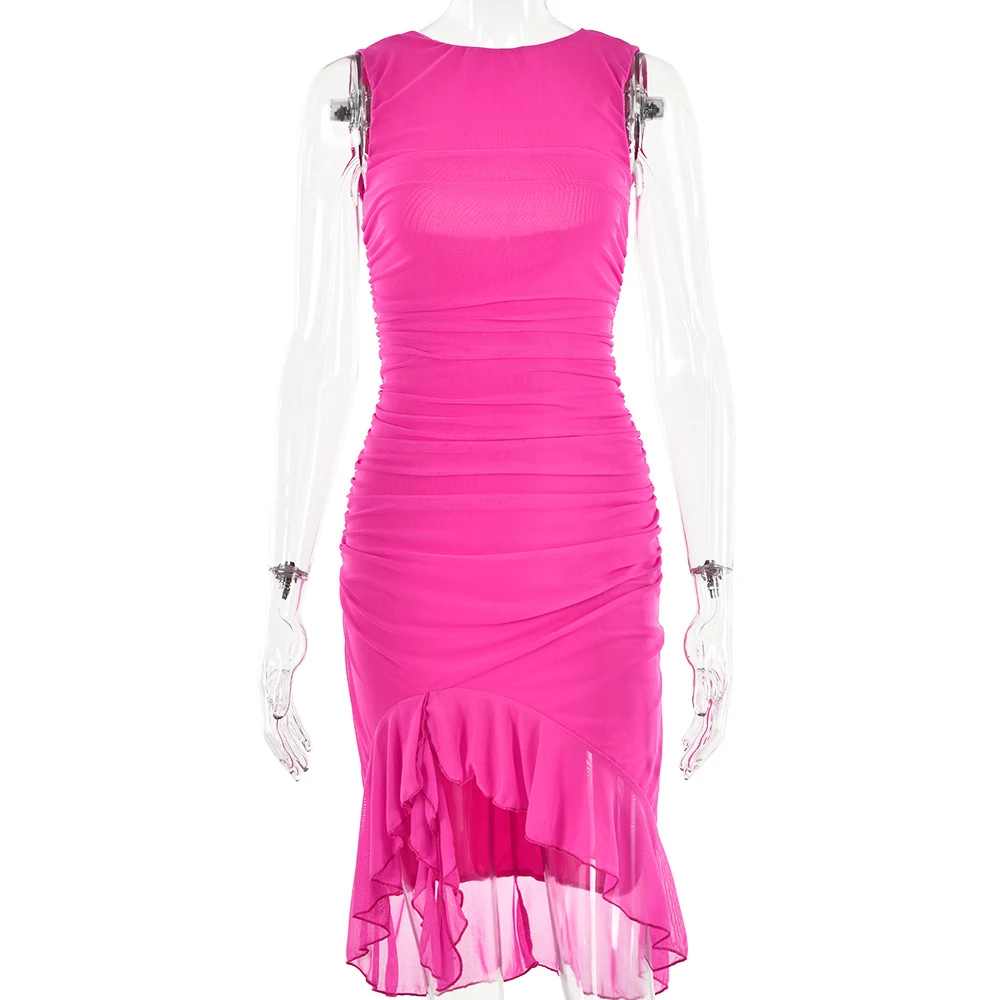 Summer Slim Skinny Sleeveless Dress For Women Fashion Party Club Dresses, stylish and figure-flattering, perfect for sum — photo 13