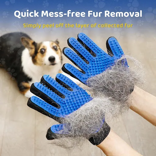 Pet Grooming Glove Efficient Hair Remover Massage shower gloves Mitt Cat Accessories dog Glove for Dogs Cats Pet Product — photo 1