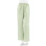 Women's Textured Gold and Silver Woven Casual Drooping Straight Pants. Comfortable, stylish, and versatile for everyday — photo 1
