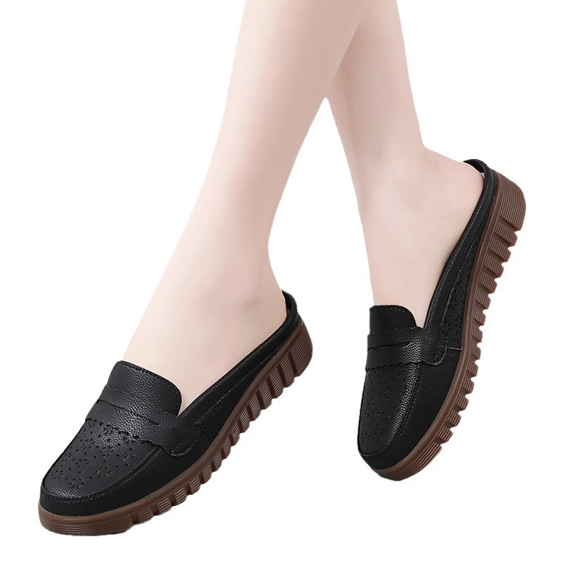 Women's Outerwear Retro Mom Shoes for Middle-aged and Elderly with Beef Tendon Flat Sole. Comfortable, easy to wear, per — photo 3