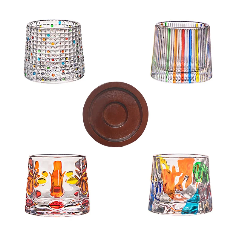 Hand Painted Spinning Cup With Coaster Enjoy your drinks in style and fun. Perfect for home or office. Add a unique and — photo 2