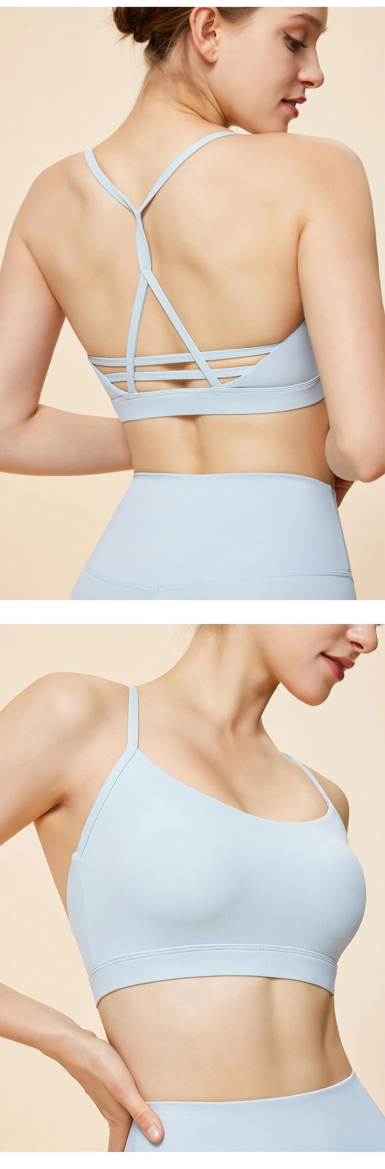Title 10, Running Fitness Shockproof Bra Nude Feel Fixed ...