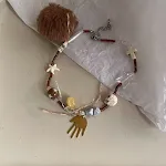 Brown Fur Ball Necklace