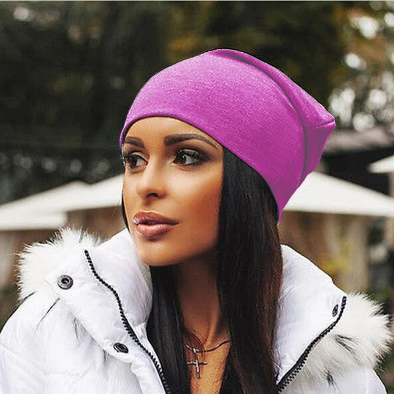 Title 12, Cotton Pure Color Autumn Winter Hat