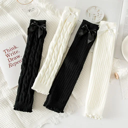 Title 2, Cute Bow Solid Color Foot Sock