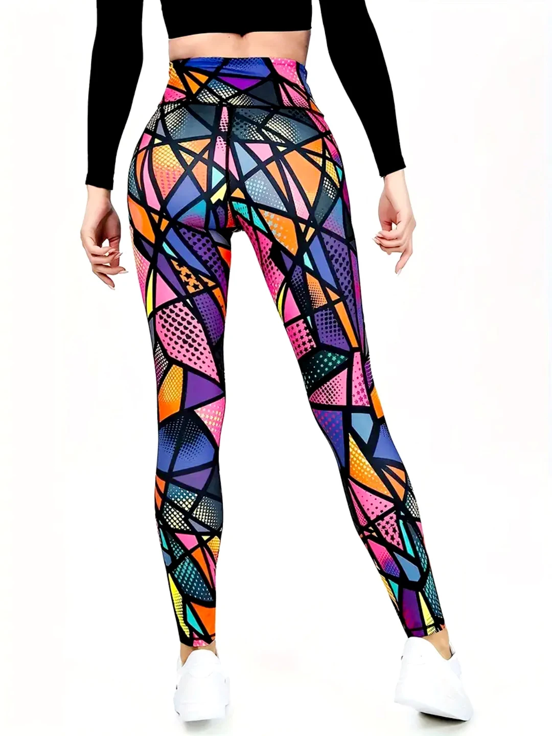 Title 19, Leggings yoga vita alta nude stile europeo e am...