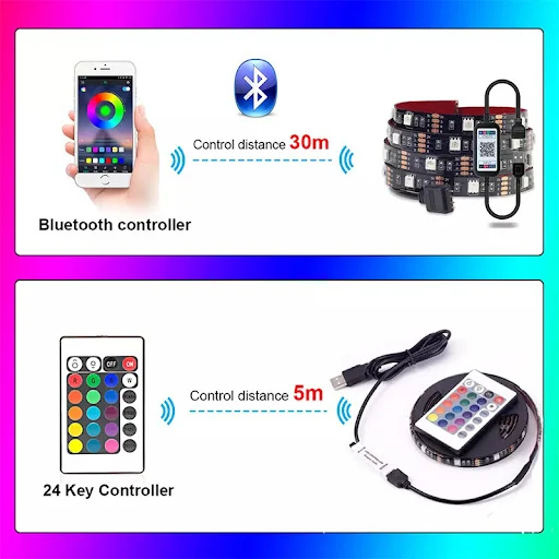 Title 2, Luz Bluetooth com controle remoto infravermelho...