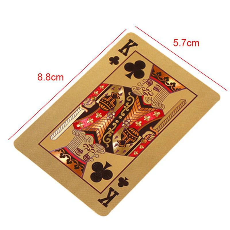 Cartas de baralho douradas com foil, plástico e à prova d'água. Desfrute de jogos com cartas luxuosas e duráveis, perfeitas para qualquer ocasião. — foto 11