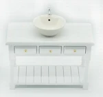 Casa de bonecas com lavabo e acessórios para simulação. Modelo para cenas realistas. Ideal para estimular a criatividade e diversão. — foto 2