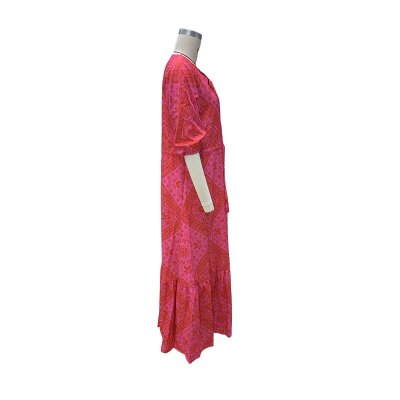 Title 9, Fashion Printed Bohemian Holiday Mid-length Dress