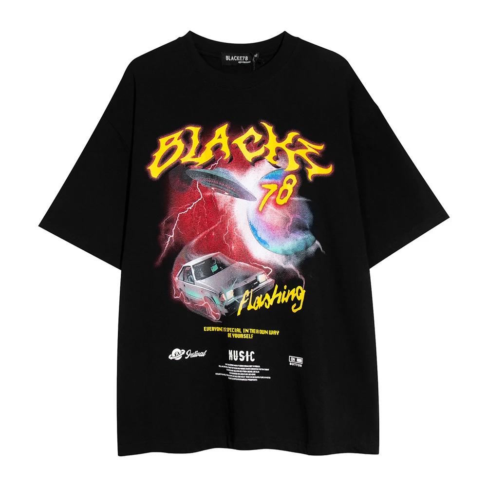 Title 7, Mens Half Sleeve Casual Loose Round Neck T-shi...