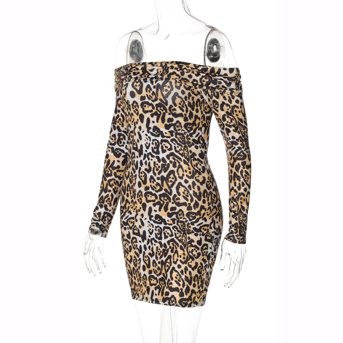 Title 8, European and American one-neck printed sexy hip...