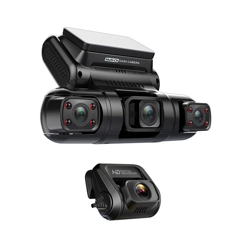 Drie-lens dashcam met HD nachtzicht en groothoek. Veilig rijden en gedetailleerde opnames voor maximale bescherming. — foto 10