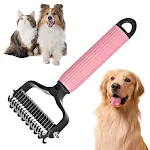 Verbesserte Pet Safe Entfilzungskamm für Hunde Katzen, Unterfell-Harke mit Edelstahl Zähnen, Doppelseitig, Fellpflege, Entwirren — foto 1