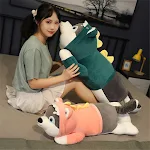 Pelúcia de Husky de Desenho Animado Criativo — foto 3