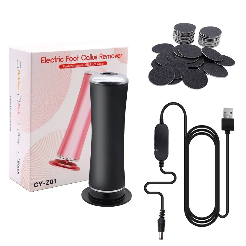 Removedor elétrico de calos para pés, ferramenta de pedicure para calcanhares e pele morta. Lixadeira eletrônica para pés e lixas de substituição. — foto 4