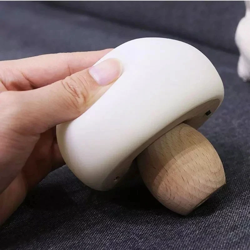 Silicone LED Night Lamp with Wooden Base, Adjustable Brightness. Mushroom Touch Switch, Timer Function, Perfect LED Nigh — photo 9