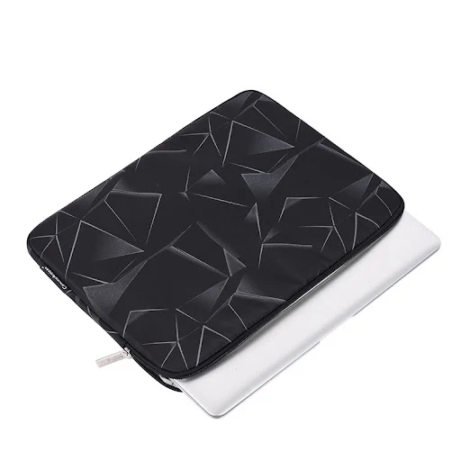 Title 3, Bolsa Notebook com padrão geométrico triangular...