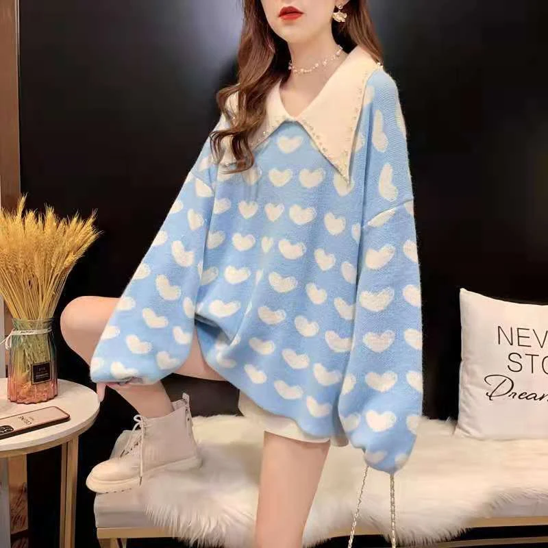 Novo Suéter Feminino de Gola Boneca Doce. Proporciona um visual charmoso e delicado. Ideal para diversas ocasiões, oferecendo conforto e estilo. — foto 2