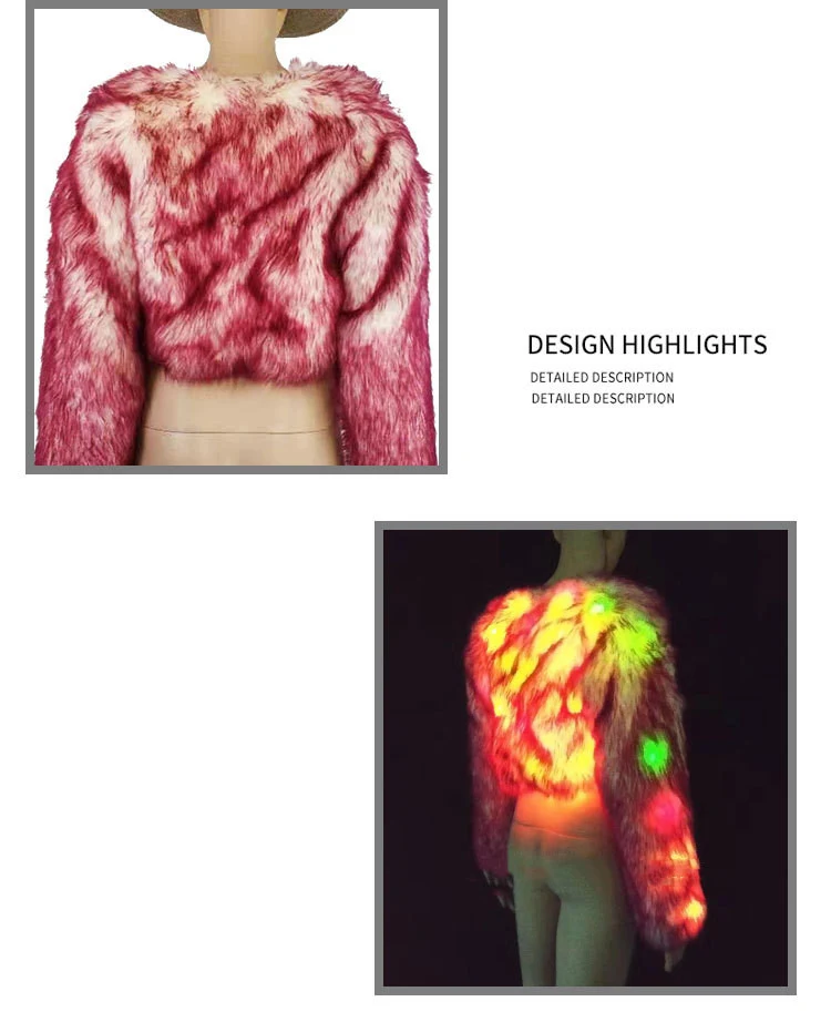 Title 6, LED Light Show Fur Coat. Create an amazing ligh...