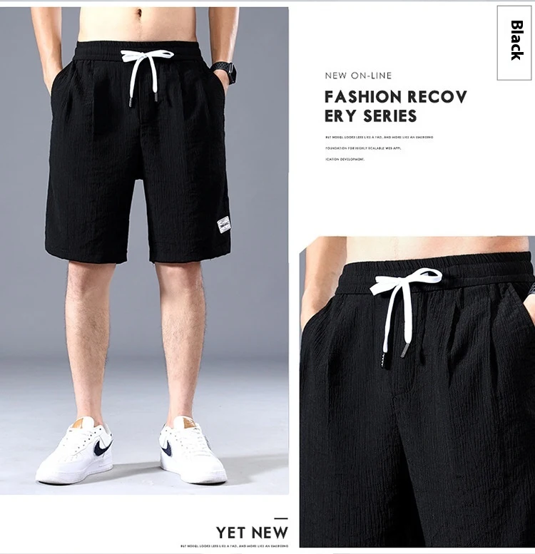 Title 3, Summer Ice Silk Shorts Mens Thin Sports Quick-...