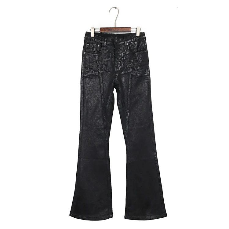 Wax Surface Coating Brush High Street Casual Jeans with Eight-pointed Star Cut and Micro-pull for a stylish and protecte — photo 5