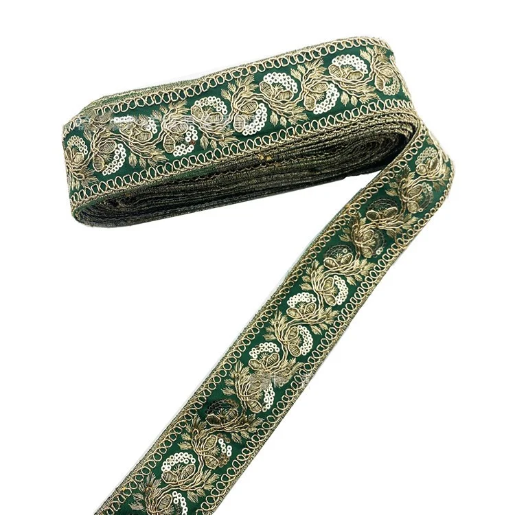 Title 8, Gold Thread Stranded Rope Embroidery Ribbon for...