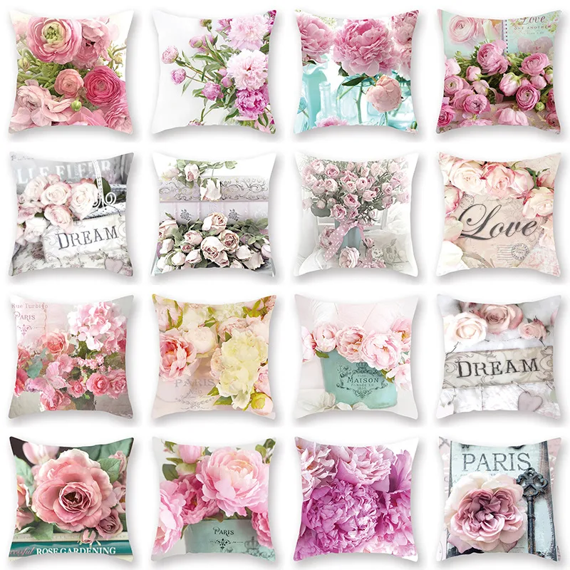 Almofada de flores em aquarela com impressão digital para carro ou escritório. Conforto e decoração para sua casa ou ambiente de trabalho. — foto 6