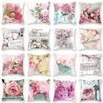 Almofada de flores em aquarela com impressão digital para carro ou escritório. Conforto e decoração para sua casa ou ambiente de trabalho. — foto 6