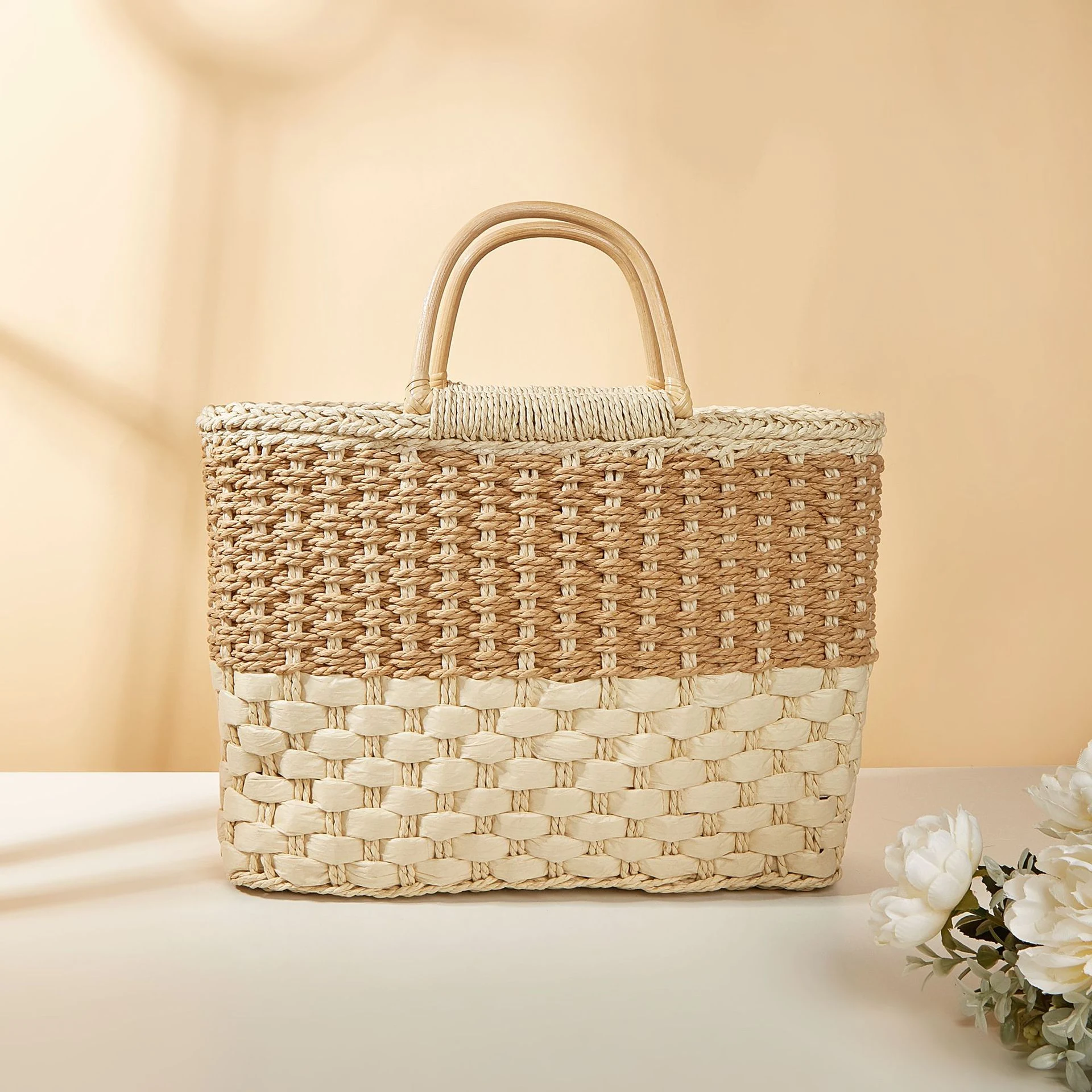 Title 4, Cesta de vegetais da moda Bolsa de ombro trança...