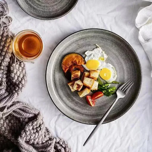 Title 1, Retro Ceramic Western Plate for Daily Kitchen U...