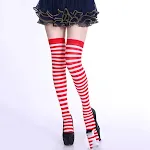 Red white striped long tube