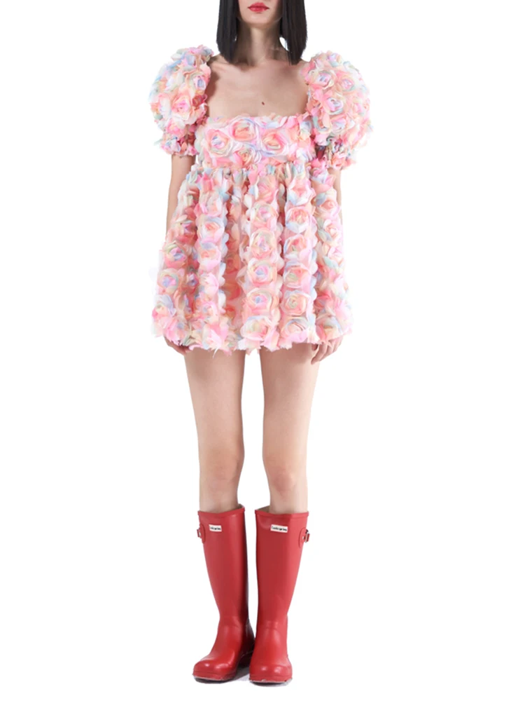 Title 8, Womens Sweet Print Mini Skirt Short Sleeve Sti...