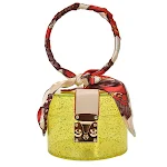 Bolsa Redonda Pequena Portátil com Fita, Estilo "Net Red". Leve seus itens essenciais com charme e praticidade, perfeita para um visual moderno e funcional. — foto 4