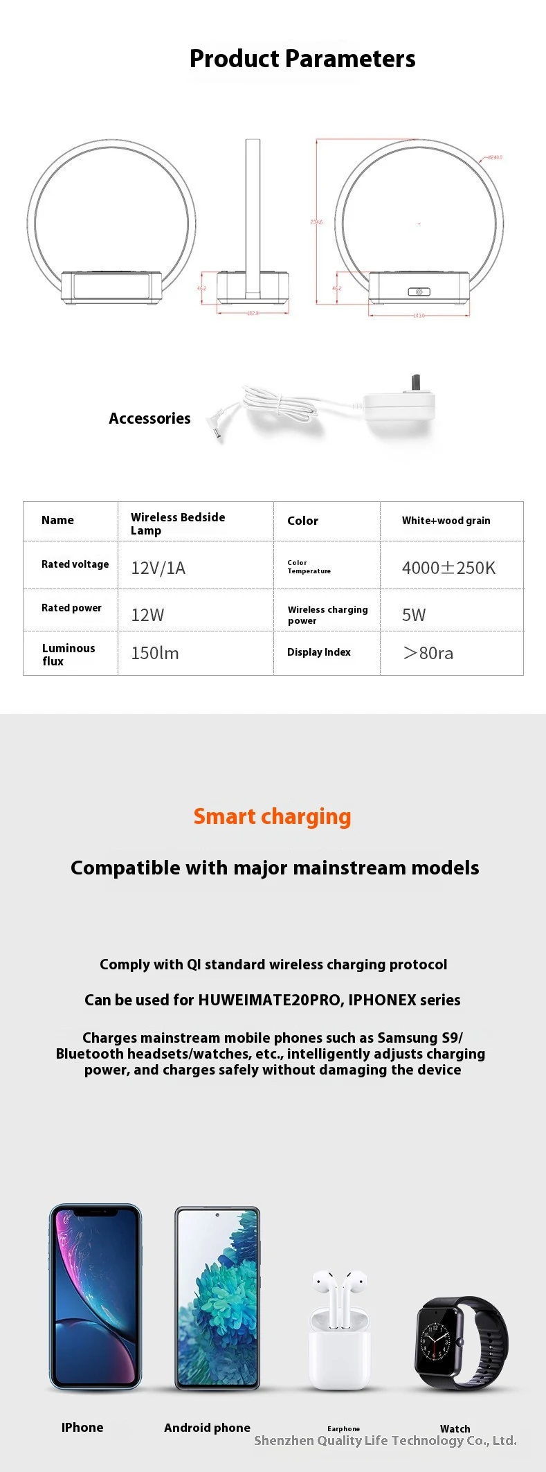 Title 1, Bedside Mobile Phone 10W Three-in-one Wireless ...