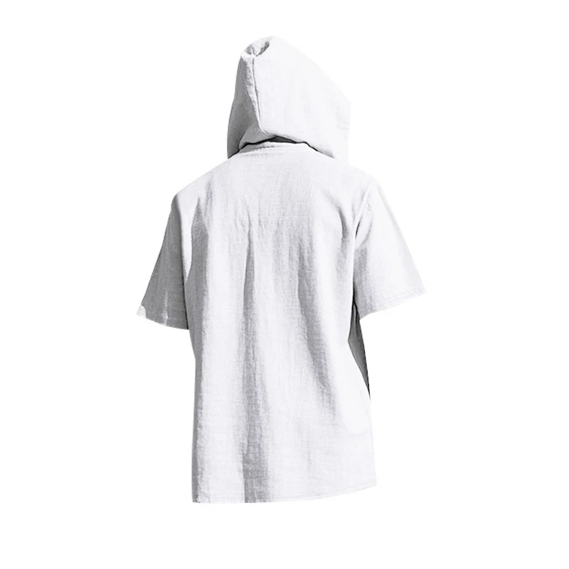 Title 27, European and American linen short-sleeved mens...
