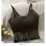 Internet Hot New French Pleated Lace Small Sling Vest — photo 18