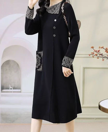 Title 6, Maglione vestito lavorato a maglia da donna in ...