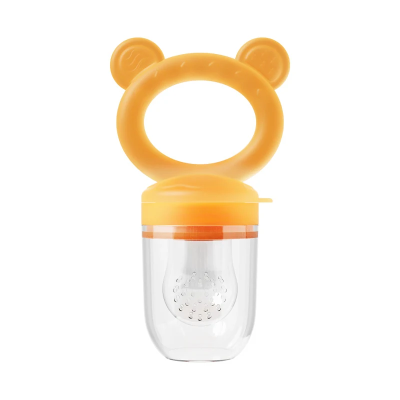 Alimentador de comida para bebês com bico de silicone para frutas. Introdução de sólidos, alívio da gengiva e incentivo à autoalimentação. — foto 16